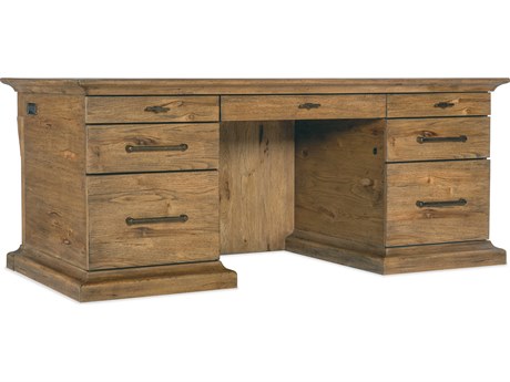 Hooker Furniture Big Sky Vintage Natural Brown Executive Desk