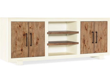 Hooker Furniture Big Sky Tahoe 84" Solid Wood Snow Vintage Natural Media Console