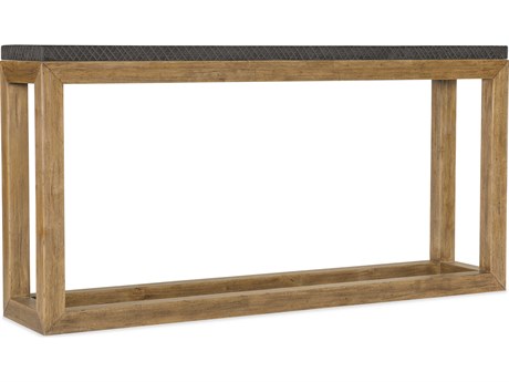Hooker Furniture Big Sky Rectangular Resin Charcoal Furrowed Bark Vintage Natural Console Table