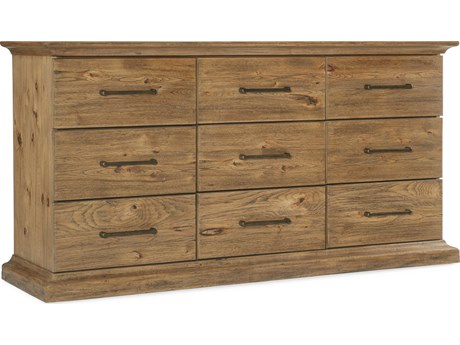 Hooker Furniture Big Sky 9-Drawers Brown Cedar Wood Dresser
