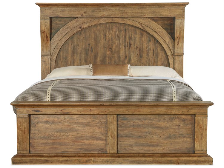 Hooker Furniture Big Sky Vintage Natural Brown Wood King Panel Bed ...