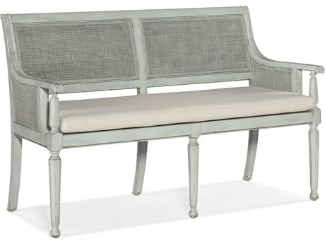 Hooker Furniture Charleston Oyster Blue Upholstered Accent Bench