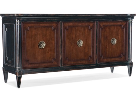 Luxecor Heritage 72" Cherry Wood Black Maraschino Media Console