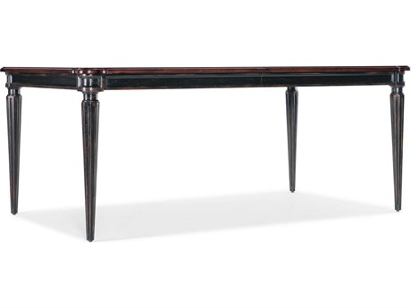 Hooker Furniture Charleston Extendable Rectangular Wood Maraschino Cherry Black Dining Table