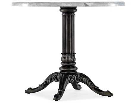 Hooker Furniture Charleston Round Carrara Stone Black Dining Table