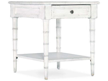Hooker Furniture Charleston Rectangular Wood White Heron End Table
