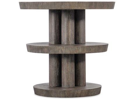 Hooker Furniture Modern Mood Round Wood Mink End Table