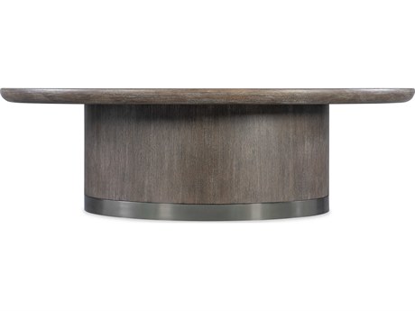 Hooker Furniture Modern Mood Round Wood Mink Cocktail Table