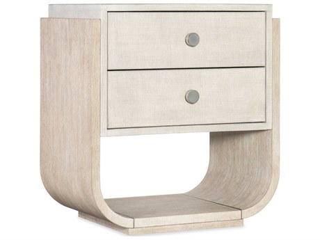 Hooker Furniture Modern Mood 2-Drawers Beige Solid Wood Nightstand