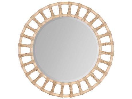 Hooker Furniture Retreat Pole Rattan Round Wall Mirror