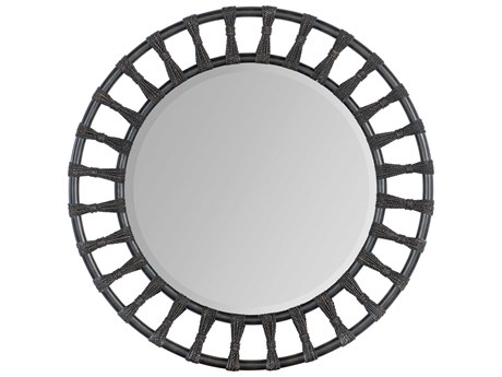 Hooker Furniture Retreat Pole Rattan Round Wall Mirror