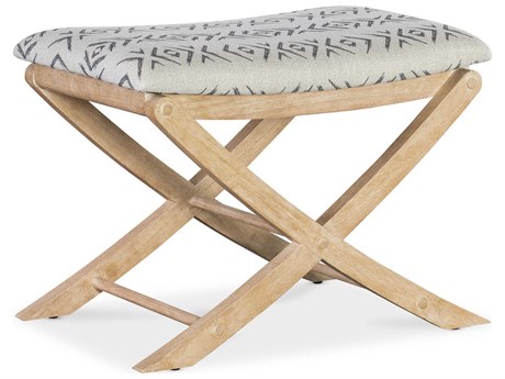 Hooker Furniture Retreat Jafar Grey Dune Brown Upholstered Accent Stool