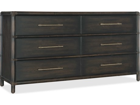 Luxecor Heritage Pole Rattan 6-Drawers Solid Wood Double Dresser