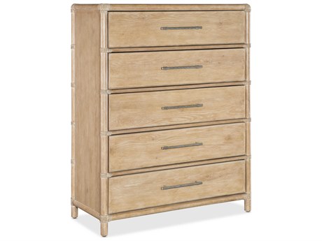 Hooker Furniture Retreat 5-Drawers Dune Brown Solid Wood Accent Chest