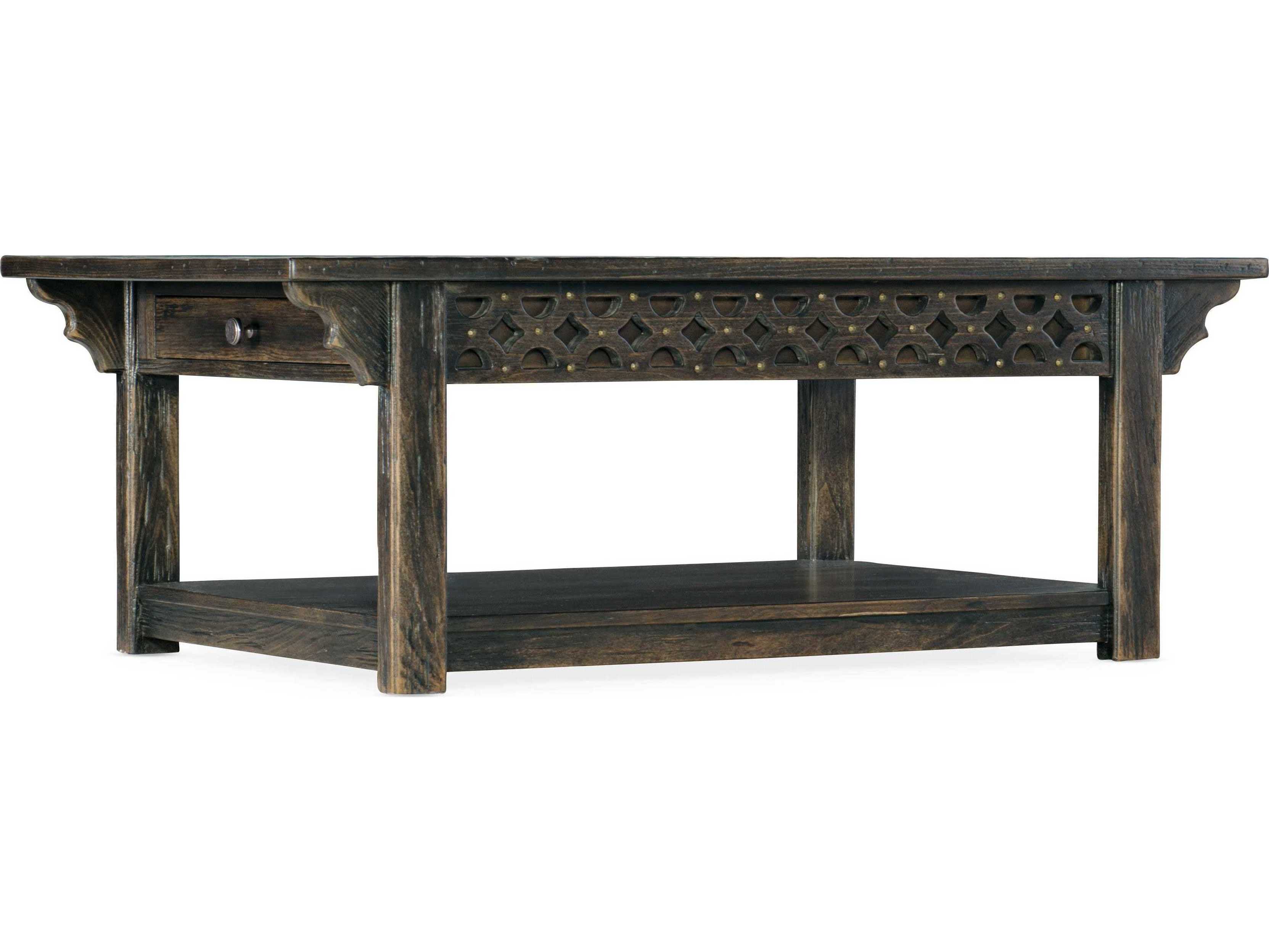 Hooker Furniture La Grange Dark Wood 52'' Wide Rectangular Coffee Table