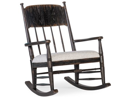 Hooker Furniture Americana Rocker Brown Fabric Rocking Chair