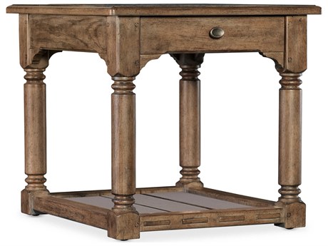 Hooker Furniture Americana Rectangular Brown Wood End Table