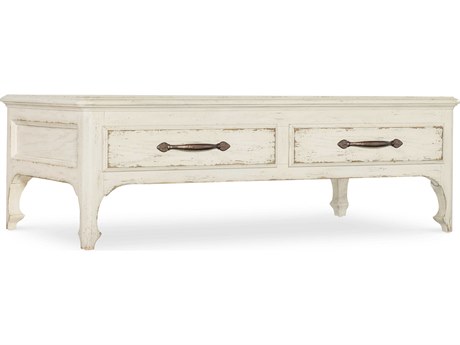 Hooker Furniture Americana Rectangular White Wood Cocktail Table