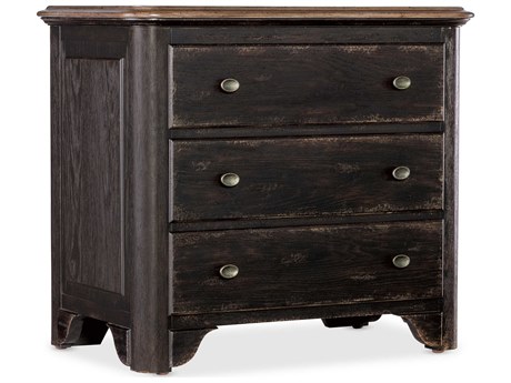 Hooker Furniture Americana 3-Drawer Brown Oak Wood Nightstand