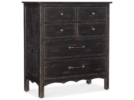 Hooker Furniture Americana Black Brown Oak Wood Accent Chest