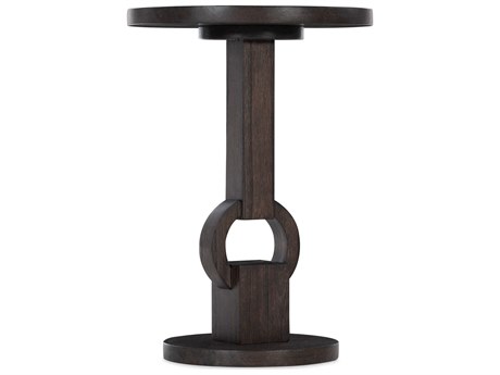 Hooker Furniture Commerce And Market Round Dark Wood End Table