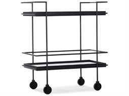 Luxecor Globetrotter Wood Rubbed Black Oak Bar Cart