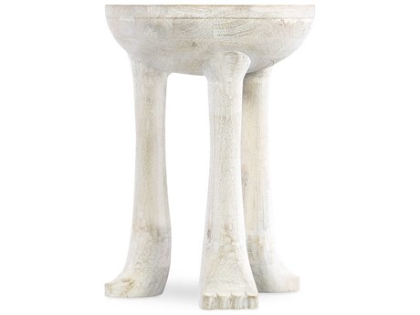 Hooker Furniture Commerce and Market Yeti Spot Round Wood White Natural End Table