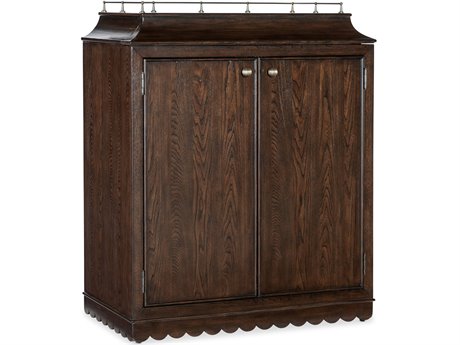 Hooker Furniture Commerce And Market Brown Elm Wood Bar Cabinet