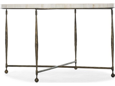 Hooker Furniture Commerce And Market Round Natural Bone Gold Cocktail Table