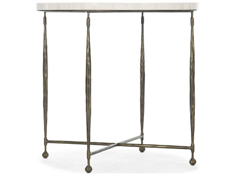 Hooker Furniture Commerce And Market Round Natural Bone Gold End Table