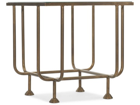Hooker Furniture Commerce And Market Kiara Square Glass Gold End Table