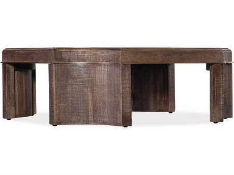 Hooker Furniture Commerce and Market Square Wood Brown Cocktail Table