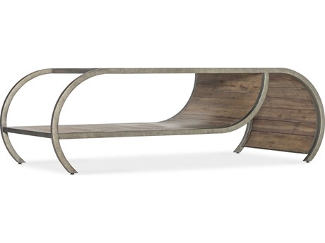 Hooker Furniture Commerce And Market Open Ended Rectangular Wood Cocktail Table