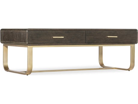 Hooker Furniture Commerce And Market Metropolitan Rectangular Dark Wood Cocktail Table