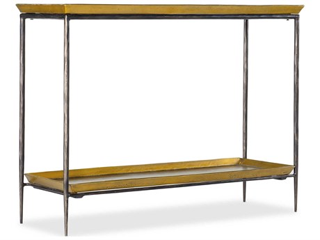 Hooker Furniture Commerce And Market Tray Top Rectangular Metal Gold Console Table