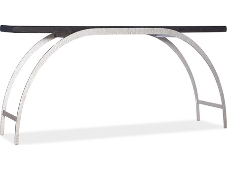 Hooker Furniture Commerce And Market Rectangular Wood Black Silver Console Table
