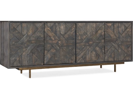 Hooker Furniture Commerce And Market Layer 80" Mango Wood Dark Credenza Sideboard