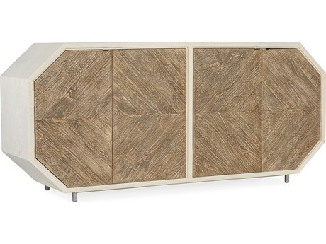 Hooker Furniture Commerce And Market Angles 70" Mango Wood White Natural Credenza Sideboard