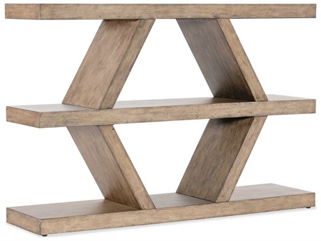 Hooker Furniture Commerce And Market Geo Lines Rectangular Wood Light Natural Console Table