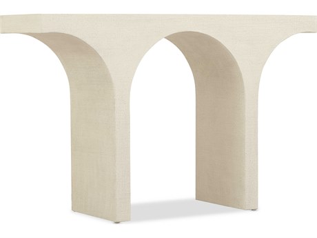 Hooker Furniture Commerce And Market Rectangular Wood Pebble Beach: Lacquered Burlap Console Table