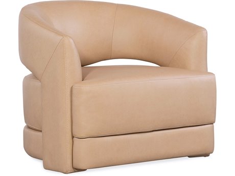 Hooker Furniture Cc Keys Swivel Beige Leather Accent Chair