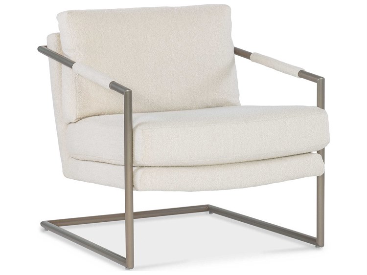 Photos - Chair Wide Hooker Furniture Moody Metal White Fabric Accent CC211-405