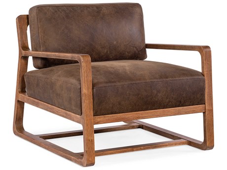 Hooker Furniture Moraine Brown Leather Accent Chair