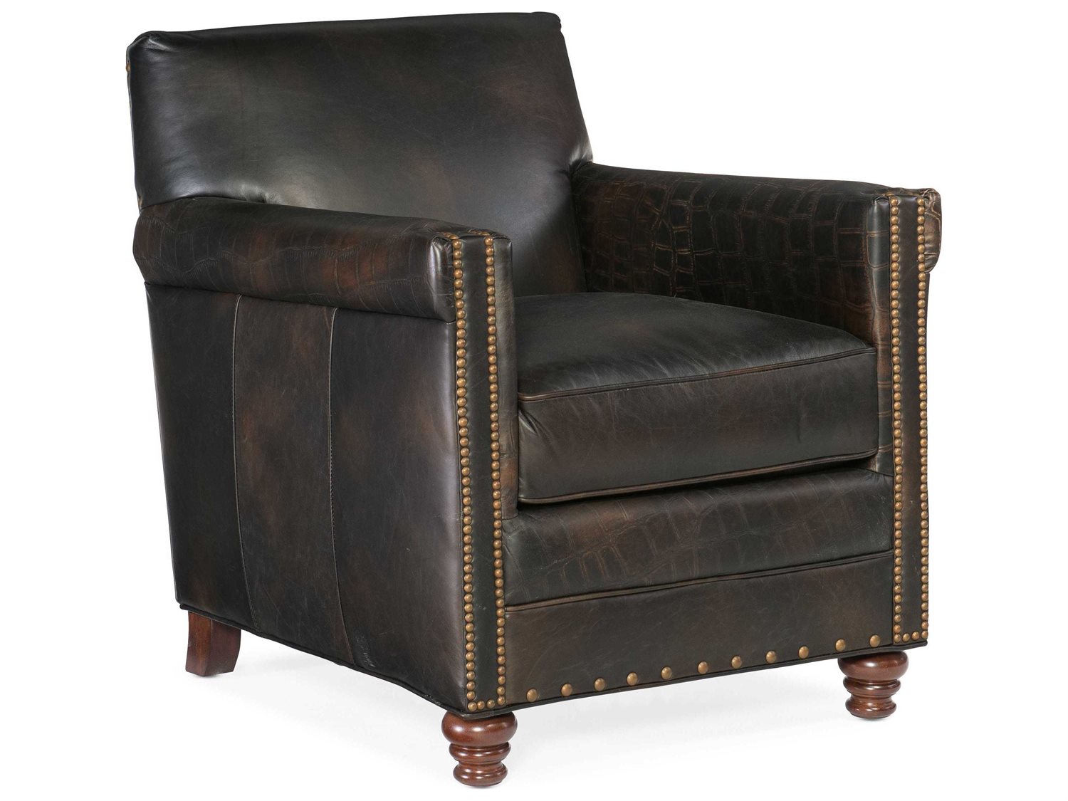 Furniture Old Saddle Fudge, Crocodile Leather Chair