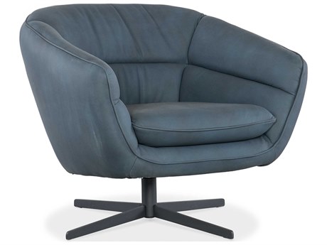 Hooker Furniture Mina Blue Leather Swivel Computer Office Chair