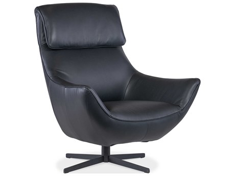Hooker Furniture Hughes Swivel Blue Leather Accent Chair