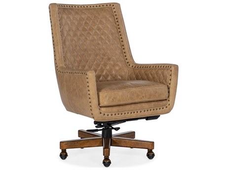 Hooker Furniture Ec Brown Leather Adjustable Executive Desk Chair