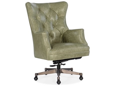 Hooker Furniture Ec Green Leather Adjustable Swivel Tilt Executive Desk Chair