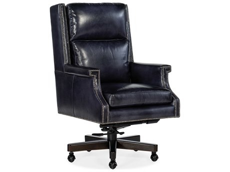 Hooker Furniture Beckett Black Leather Adjustable Swivel Tilt Executive Desk Chair