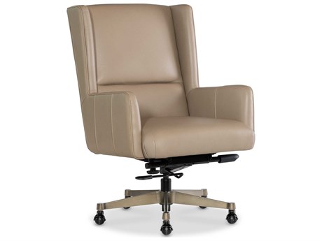Hooker Furniture Ec Beige Leather Adjustable Executive Desk Chair